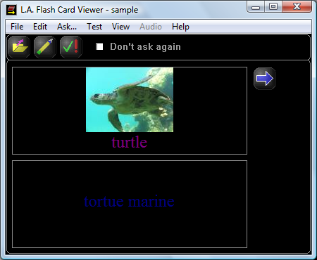 Flash Card Viewer screenshot